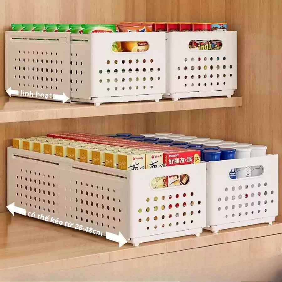 Khay Đựng Đồ ENODA HOME Điều Chỉnh Chiều Dài Linh Hoạt, Khay Nhựa Ngăn Kéo Đựng Đồ Dùng Bếp Đa Năng Q047