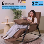 Ghế bập bênh FUNA 1 người ngồi đệm MEMORY tựa lưng và gác chân điều chỉnh 10 cấp độ, có gác chân đệm êm ái. — ảnh 8