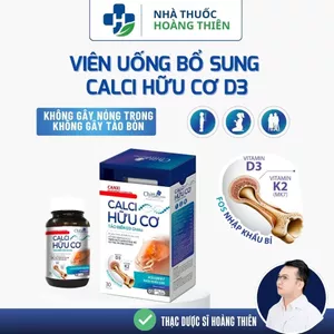 VIÊN CANXI HỮU CƠ TẢO BIỂN D3 cho mẹ bầu, trẻ em, ngườn lớn và người lớn tuổi - Hô trợ xương chắc khoẻ, tăng chiều cao