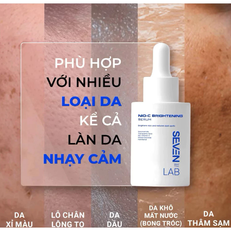 Serum Dưỡng Trắng Da SEVENLAB Dành Cho Nam Giới Giúp Mờ Thâm Bảo Vệ Da Mụn Vượt Trội 30ml