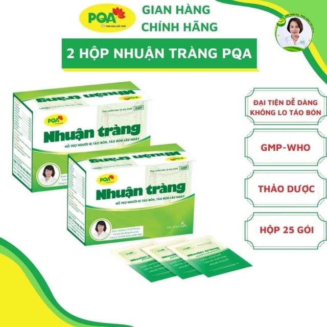 [COMBO 2 HỘP] Nhuận tràng cốm PQA - hỗ trợ giảm táo bón, táo bón sau sinh, táo bón lâu ngày