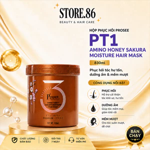Hộp Hấp Phục Hồi Prosee PT1 Amino Honey 830ml | Dưỡng Tóc Mềm Mượt & Dễ Chải