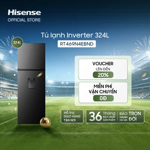 Tủ lạnh Hisense Inverter 324L RT469N4EBND - Tiết kiệm | Lấy nước ngoài | Kháng khuẩn - Bảo hành 3 năm | Miễn ship HCM