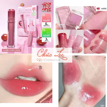 [olive young] 𝗦𝗘𝗧 𝗦𝗢𝗡 𝗥𝗢𝗠𝗔𝗡𝗗 𝗝𝗨𝗜𝗖𝗘 𝗟𝗔𝗦𝗧𝗜𝗡𝗚 𝗧𝗜𝗡𝗧 set son romand 3 cây