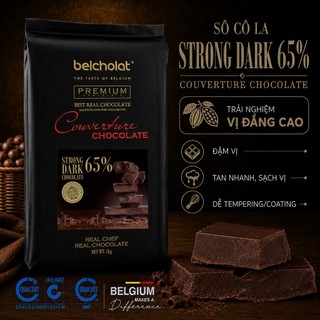 Socola Đen Couverture Belcholat Strong Dark 65% Cacao đậm cacao đắng vừa làm bánh Ganache Bonbon