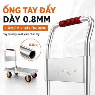 Xe Đẩy Hàng Xe Đẩy Gấp Gọn Thép Bánh xe chống ồn Tải Trọng 800kg Gấp Gọn Tiện Lợi Bảo hành 2 năm