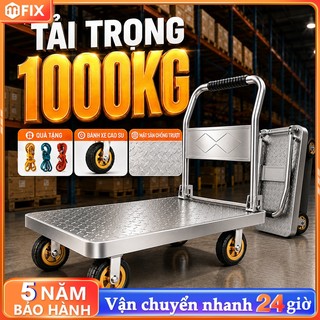 Xe Đẩy Hàng Xe Đẩy Gấp Gọn Thép Bánh xe chống ồn Tải Trọng 800kg Gấp Gọn Tiện Lợi Bảo hành 2 năm