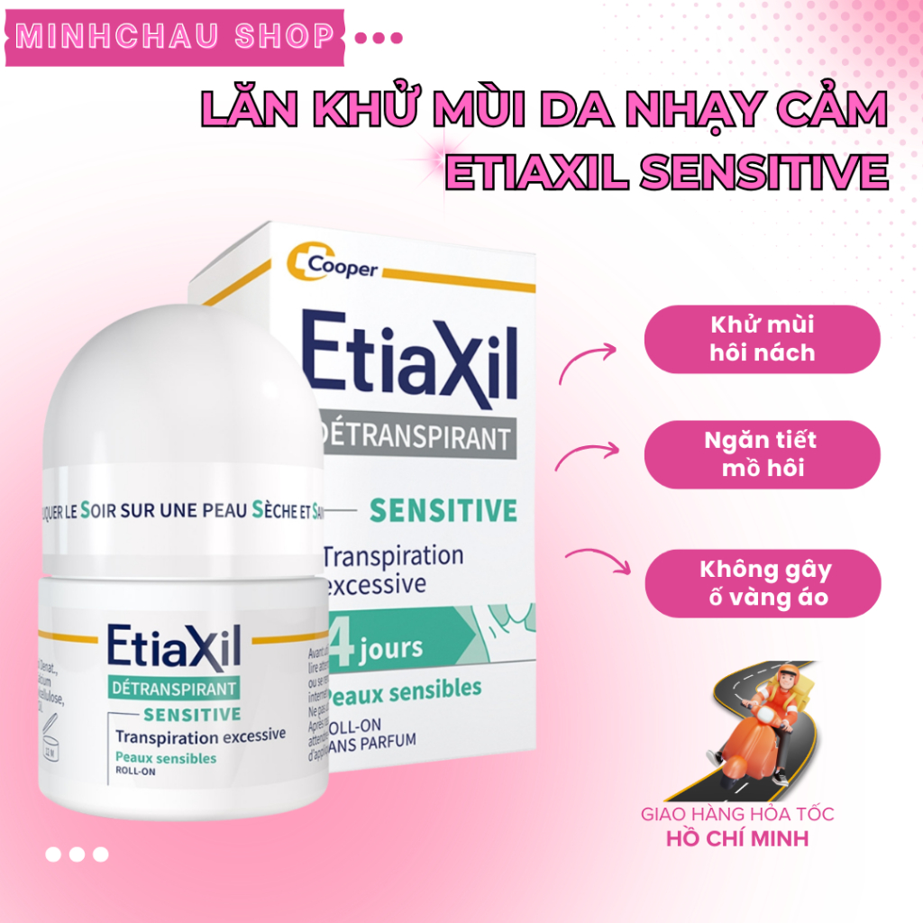 (Chính hãng) Lăn Khử Mùi EtiaXil Nhãn Xanh Cho Da Nhạy Cảm 15ml