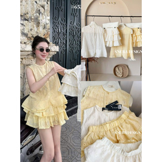 PHẠM THÙY SHOP: SET ÁO SÁT NÁCH MIX CHÂN VÁY TẦNG BÈO