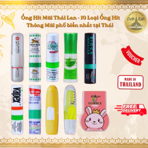 Ống Hít Mũi Thái Lan - 10 Loại Ống Hít Thông Mũi phổ biến nhất tại Thái - SHOP DẦU DOKRAK