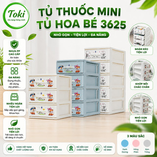 Tủ nhựa ngăn kéo mini, Tủ thuốc bé đựng đồ nhỏ gọn nhựa Việt Nhật 3625