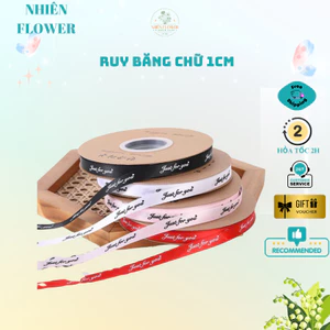 Ruy Băng Vải 1 CM Chữ Just For You Nhiều Màu Dùng Gói Hoa, Decor, Trang Trí Cắm Hoa, Tiệc Tùng