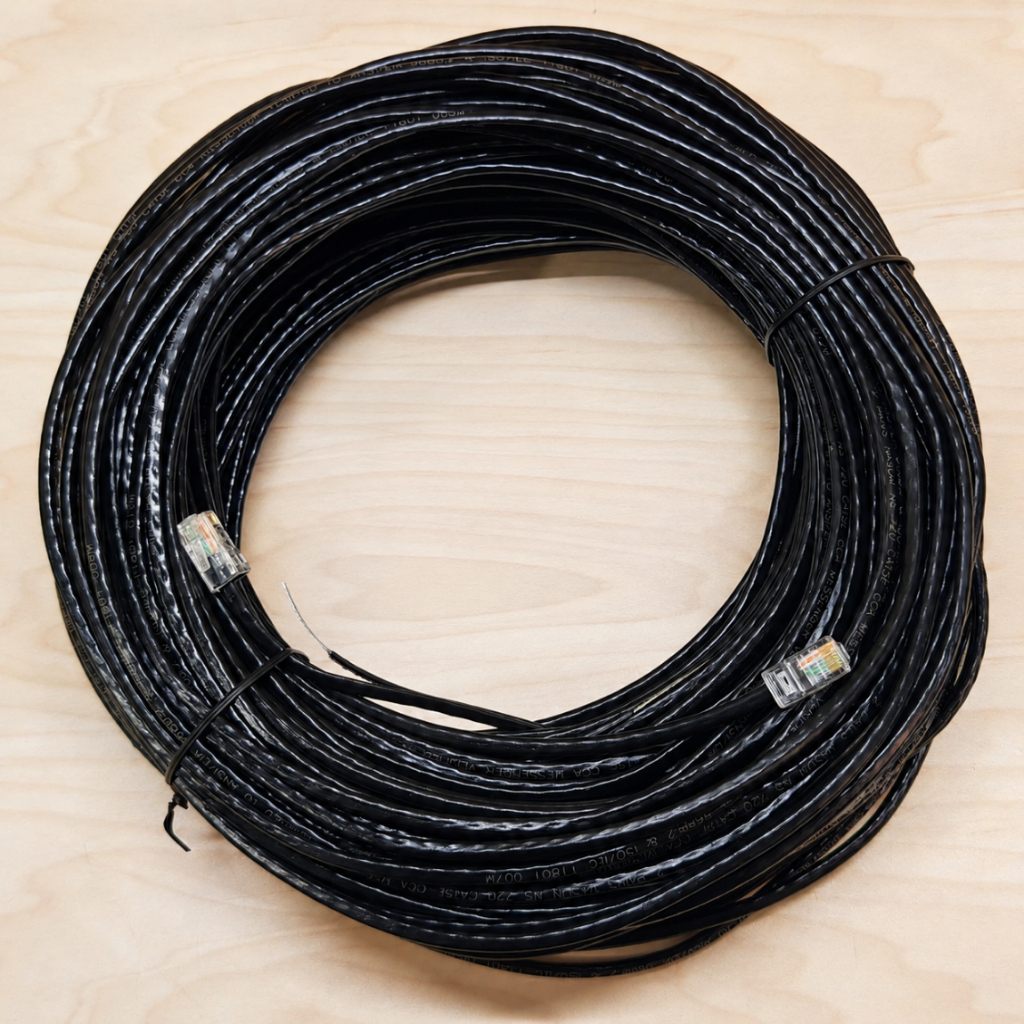 Dây Mạng LAN Ngoài Trời Bấm Sẵn 2 đầu RJ45, Chống Nhiễu- Có Dây Cường Lực đủ kích thước từ 50M- 110M