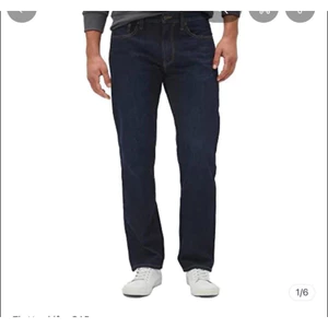 Quần Jean GAP 1969 Nam Ống Đứng Slim Straight Co Giãn Màu Xanh Đậm Basic Cao Cấp Size 30-36