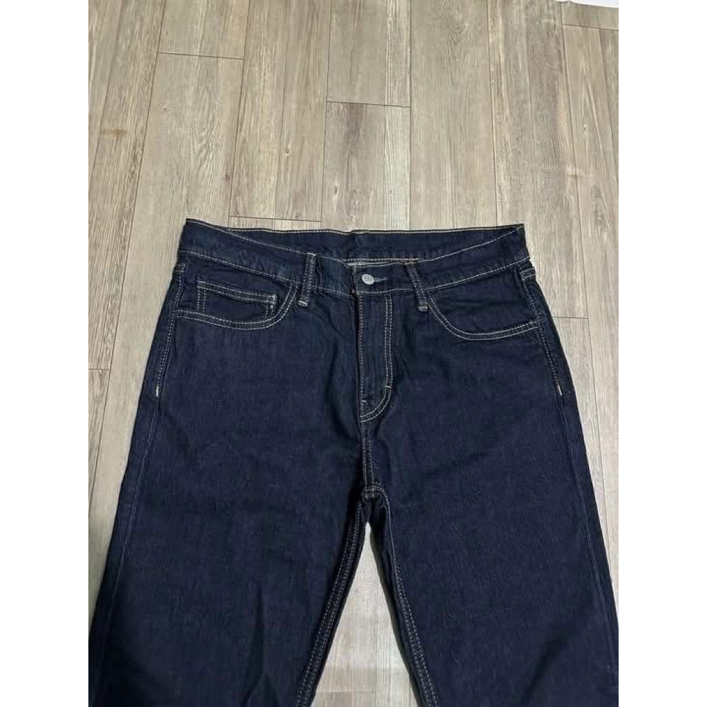 Quần Jean GAP 1969 Nam Ống Đứng Slim Straight Co Giãn Màu Xanh Đậm Basic Cao Cấp Size 30-36