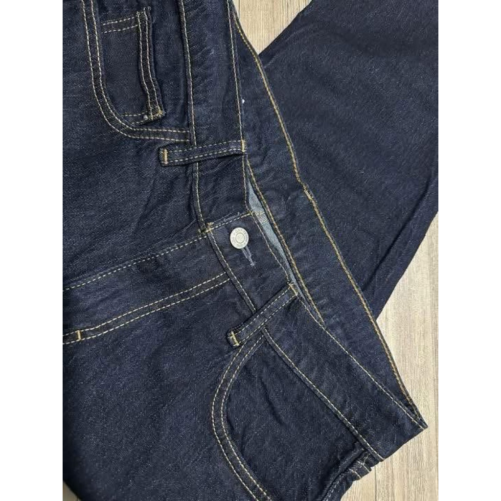 Quần Jean GAP 1969 Nam Ống Đứng Slim Straight Co Giãn Màu Xanh Đậm Basic Cao Cấp Size 30-36