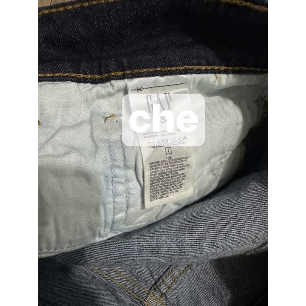 Quần Jean GAP 1969 Nam Ống Đứng Slim Straight Co Giãn Màu Xanh Đậm Basic Cao Cấp Size 30-36