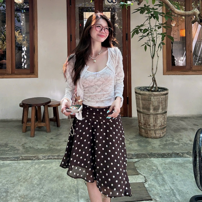 (ẢNH OLDSCHOOL) Set ÁO ren mỏng 2 dây kèm cardigan hoa chìm A3622  JIA SET.
