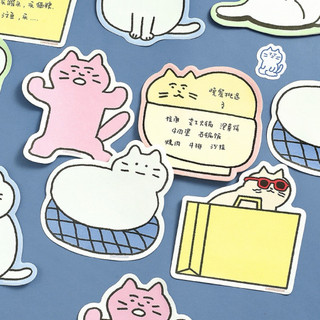 Little Stationery | Giấy Ghi Chú Hình Mèo NoteFor x Matsugoda 30 Tờ - Note Dán Cute Trang Trí Sổ Tay