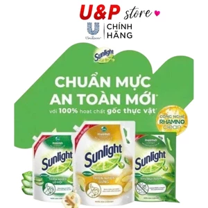 Nước rửa chén Sunlight Bio-care Thiên Nhiên 100% Gốc thực vật Lô Hội/Gừng/Trà Xanh Túi 3,3kg
