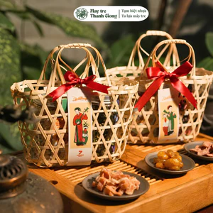 Giỏ Tre ,Làn đi chợ, Làn Tre Đựng Quà, Khay Tre Decor Trang Trí, Giỏ Tre Đựng Trái Cây, Bánh kẹo