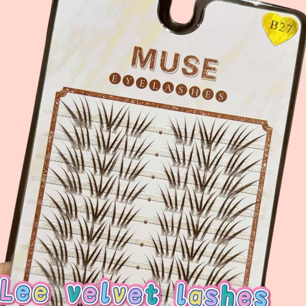 LeeVelvetLashes-mi nâu muse -MI NÂU B27 Chất liệu mềm mại, mi giả sắc sảo nổi bật