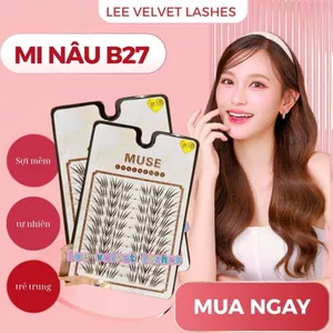 LeeVelvetLashes-mi nâu muse -MI NÂU B27 Chất liệu mềm mại, mi giả sắc sảo nổi bật