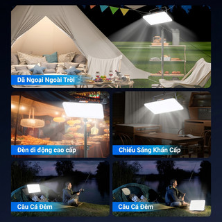 Đèn pha led tích điện 432 hạt đèn siêu sáng pin lớn chống nước IP68 Ánh đèn chợ đêm đèn lồng cắm trại