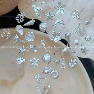 Khuôn Silicon UV Resin 3D Làm Nail Charm Handmade DIY Hoa Nổi Vỏ Sò Táo Mini | Thegioinail666