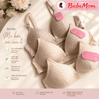 Áo lót mặc bầu, sau sinh chống chảy xệ cho bé bú BabiMom,chất su tăm mềm mịn,thoáng khí, hàng Loại1- CARO 226