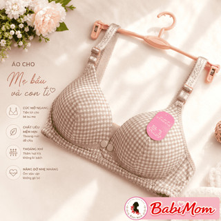 Áo lót mặc bầu, sau sinh chống chảy xệ cho bé bú BabiMom,chất su tăm mềm mịn,thoáng khí, hàng Loại1- CARO 226