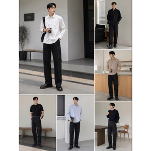 Quần Túi Hộp Nam U NI LO Form Suông Ống Rộng Cargo Pants Chất Đẹp Phối Chỉ Nổi Cá Tính
