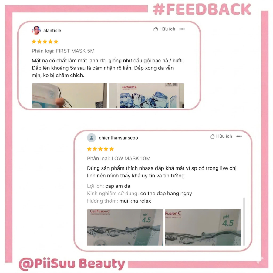 Mặt Nạ Hạ Nhiệt - 5 Độ & Làm Dịu Da Ứng Đỏ Cháy Nắng Cell Fusion C First Cooling Mask 5 Miếng