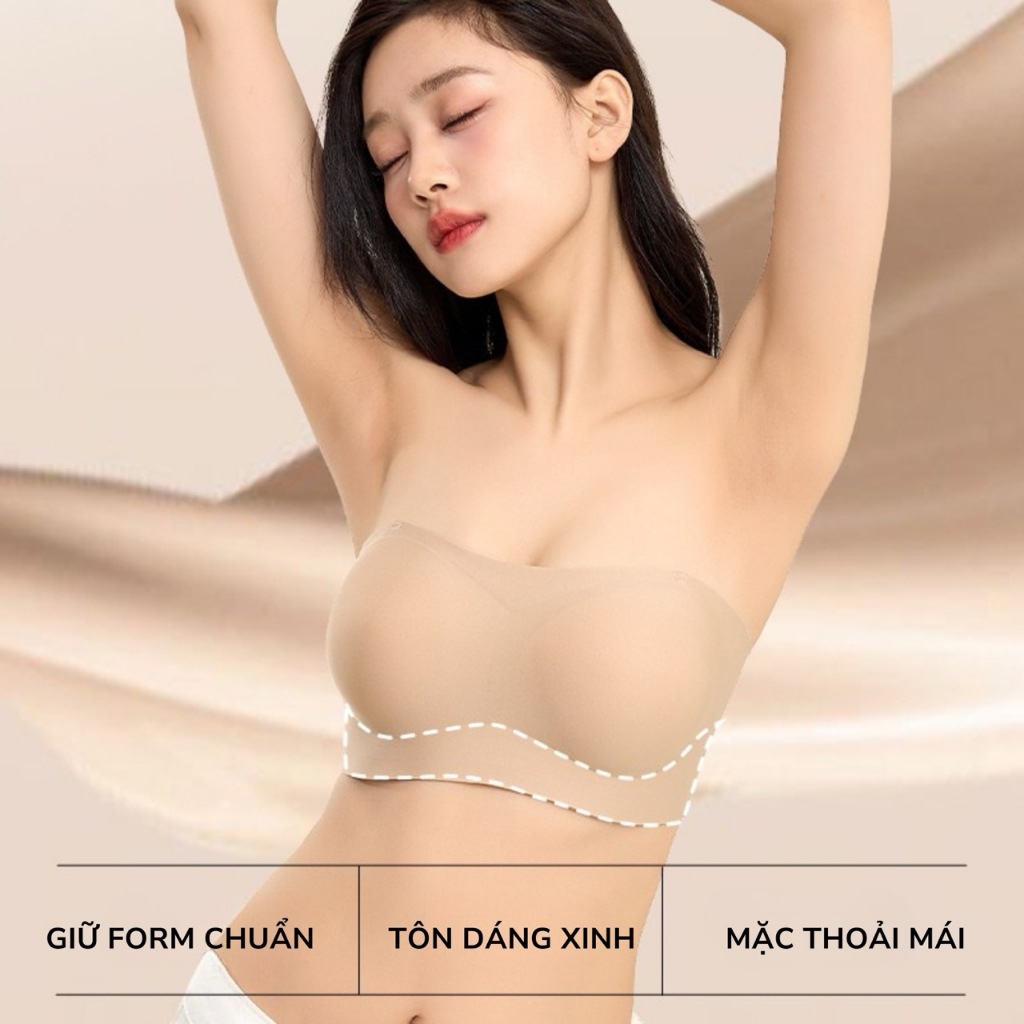 [SANTONY x HƯƠNG GIANG] Áo Lót Quây Tàng Hình Chống Trượt, Không Gọng , Gom Và Nâng Ngực, Không Hằn, Mút Dày