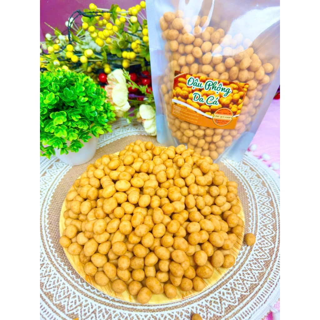 1Kg Đậu Da Cá Mix 2 Vị ( Da Cá Cốt Dừa + Da Cá Tỏi Ớt)  Giòn Rụm Thơm Ngon - HÀNG TÚI ZIP