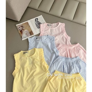 PHẠM THÙY SHOP: SET BỘ ÁO THÔ SÁT NÁCH MIX QUẦN SHORT TRƠN