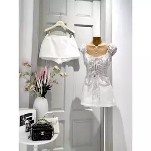 SET ÁO HOA PHỐI NƠ KÈM CHÂN VÁY | MEOINDAHOUSE