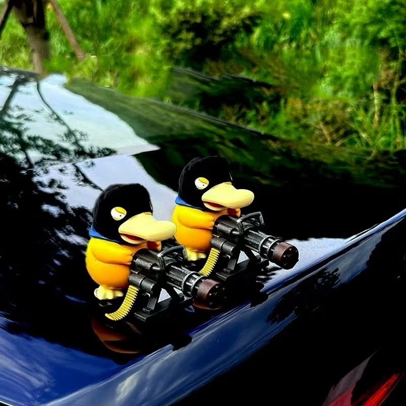 Trang trí đầu xe máy độc lạ, mô hình Pokemon Psyduck Gatling, hàng đẹp, dễ gắn, kèm phụ kiện