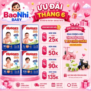 COMBO 4 Gói Tã/bỉm Quần HUGGIES SKINCARE size M106/L104/XL88/XXL80
