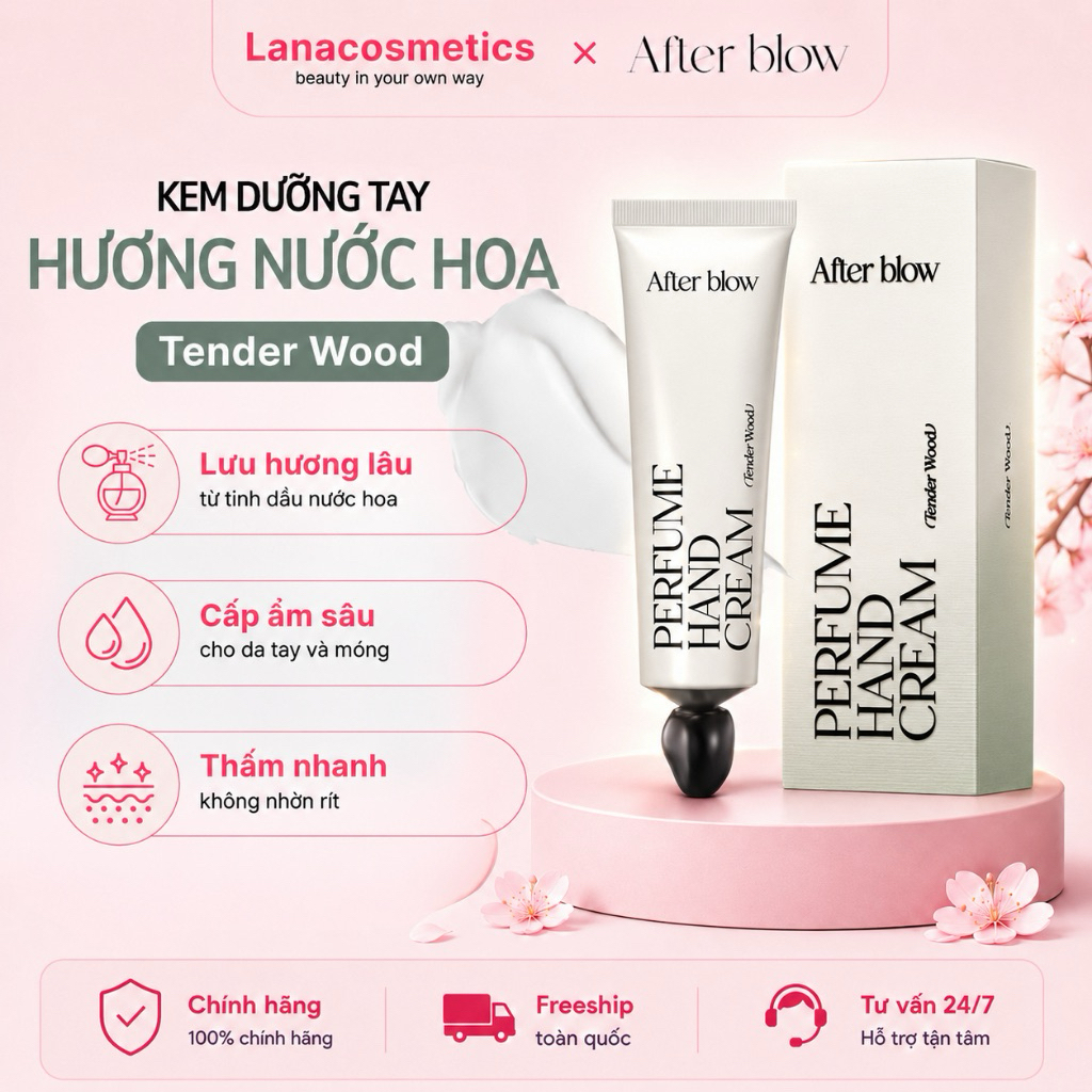 Kem Dưỡng Tay Hương Nước Hoa After Blow 50ml – Dưỡng Ẩm Mềm Mịn, Thẩm Thấu Nhanh, 5 Mùi Hương Tinh Tế