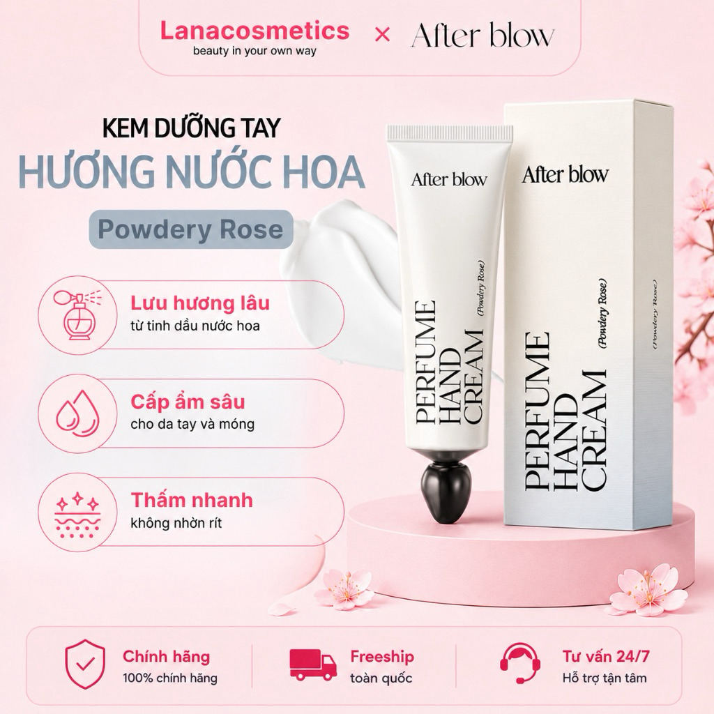 Kem Dưỡng Tay Hương Nước Hoa After Blow 50ml – Dưỡng Ẩm Mềm Mịn, Thẩm Thấu Nhanh, 5 Mùi Hương Tinh Tế