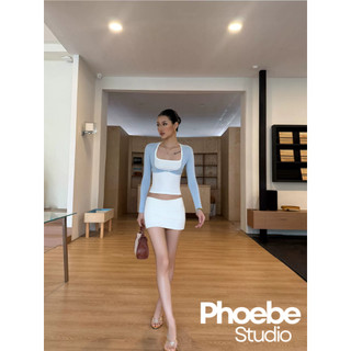 Áo Khoác Cardigan Tay Dài Dáng Croptop Cài Khoen - Phoebe Studio [MH26AO349]