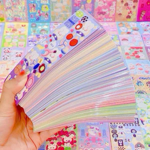 Set 100 tờ sticker mini trang trí nhiều màu sắc cho bé(HN)