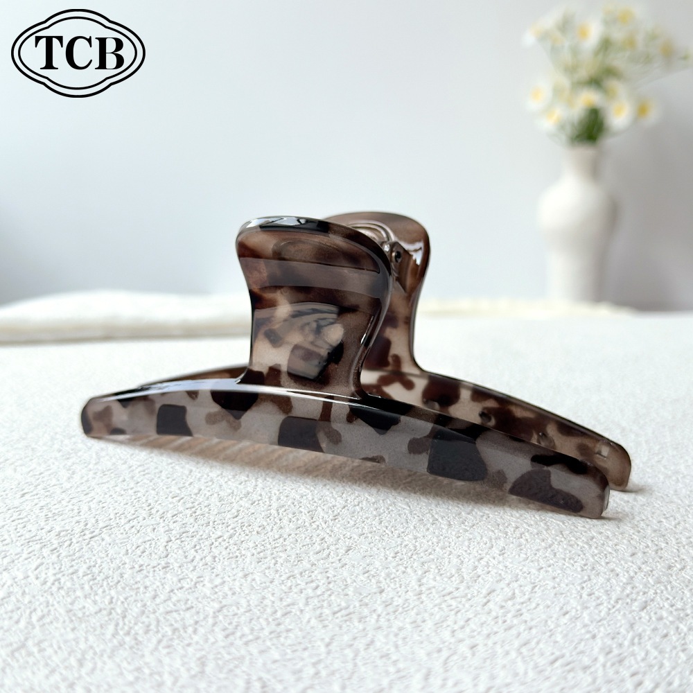 Kẹp Tóc Nữ Càng Cua Cỡ To Tối Giản Họa Tiết Đồi Mồi & Tone Màu Basic – Phụ Kiện Tóc Nữ Hiện Đại