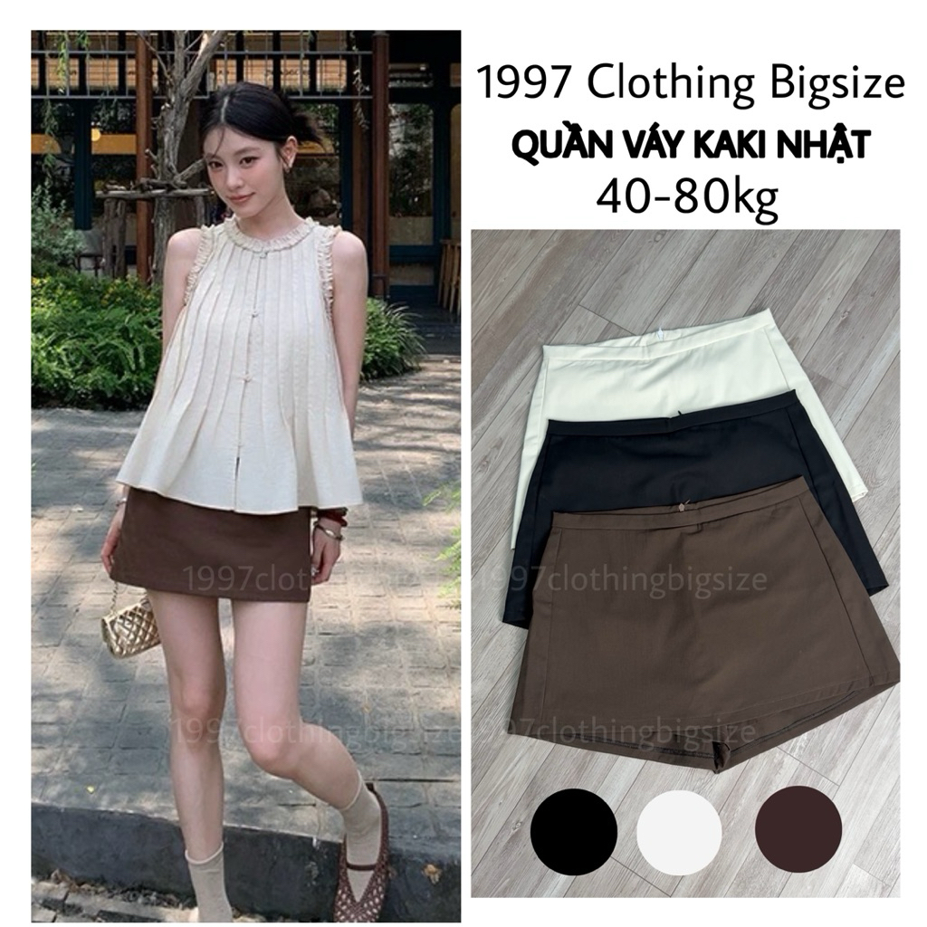 (Khoá Sau) Quần Váy Ka.ki Nhật Chân Váy Ngắn Bigsize Chân Váy Đi Biển Hách Dáng Dễ Phối Đồ Thời Trang Nữ