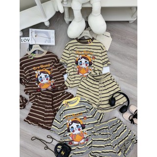 PHẠM THÙY SHOP: SET BỘ KẺ SỌC NGANG IN HÌNH CÔ BÉ KHÓC