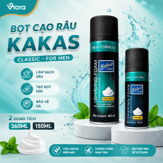 (MUA 2 TẶNG 1) Bọt Cạo Râu Kaka-S Tạo Bọt Mịn Bảo Vệ Da, Loại Bỏ Râu Cứng Hiệu Quả - VIORA SHOP