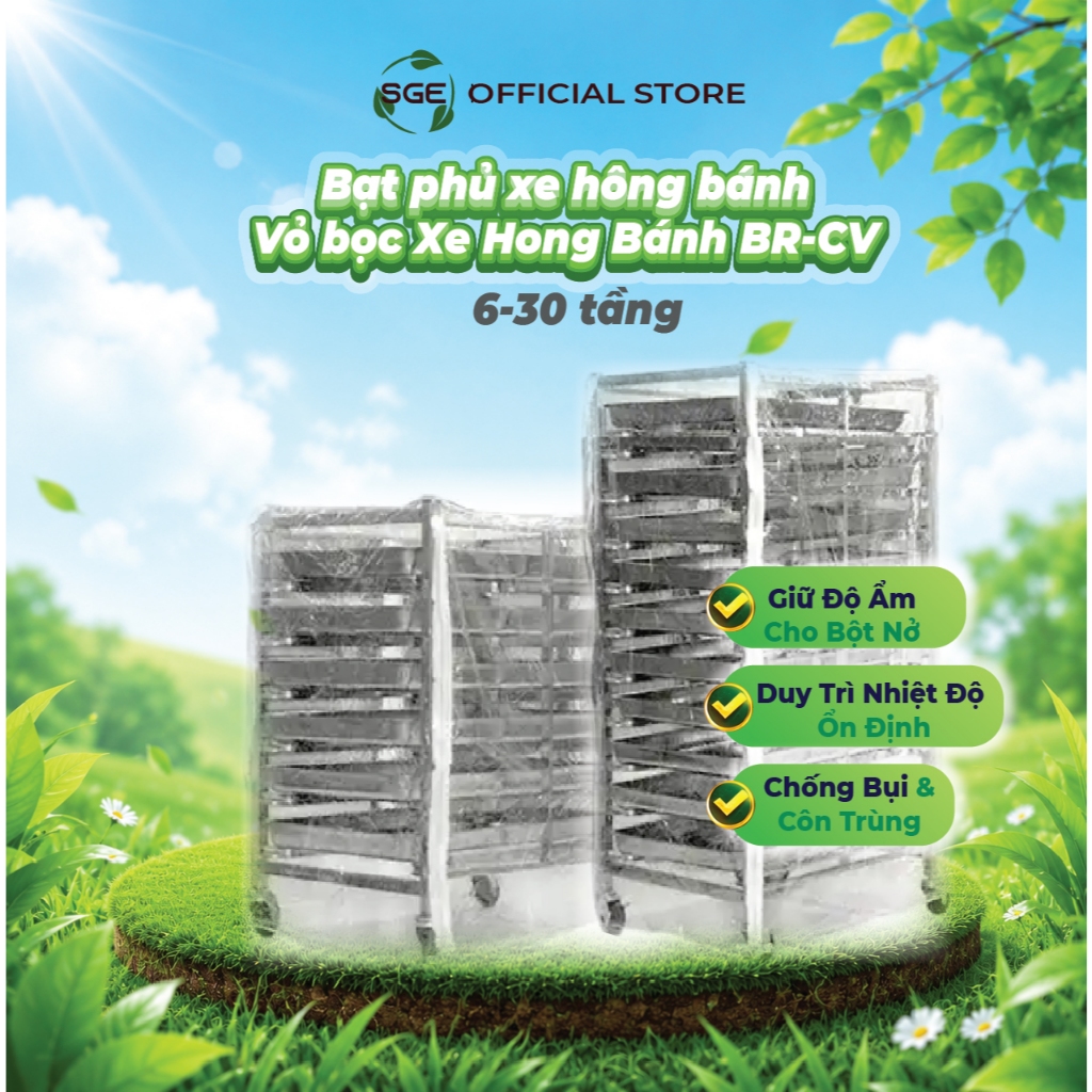 [sale 25.10] Bạt phủ xe hông bánh – Vỏ bọc Xe Hong Bánh BR-CV Nhựa nguyên sinh an toàn