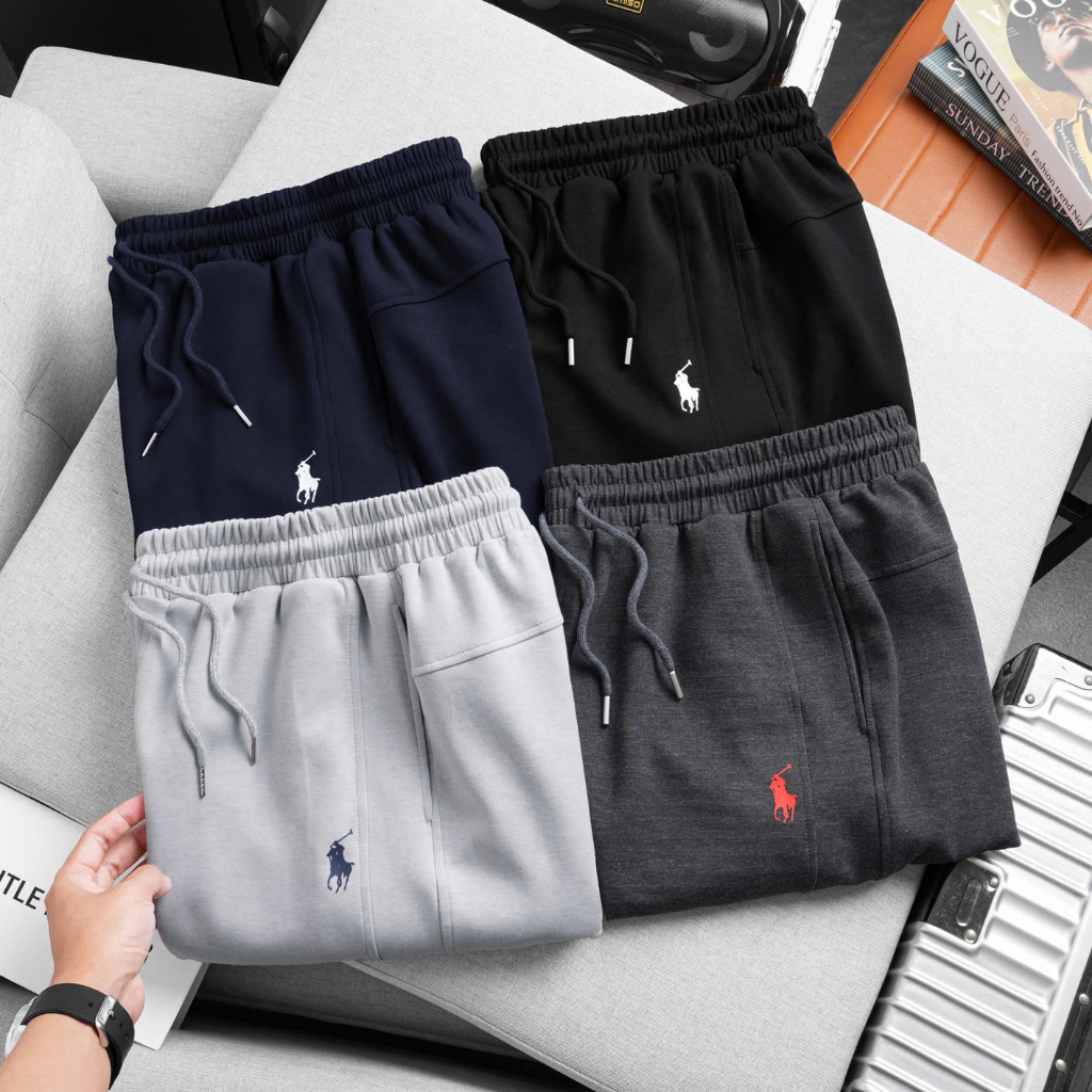 Combo 2 Quần Short Nam Biểu Tượng Ngựa OHANLY Form Suông Cotton PC Co Giãn Có Túi Mặc Nhà Đi Chơi Tập Gym
