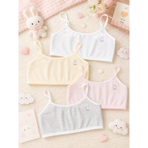 Áo Lót Lá Bé Gái Cotton Thoáng Mát Mềm Mại Cho Bé Tuổi Dậy Thì